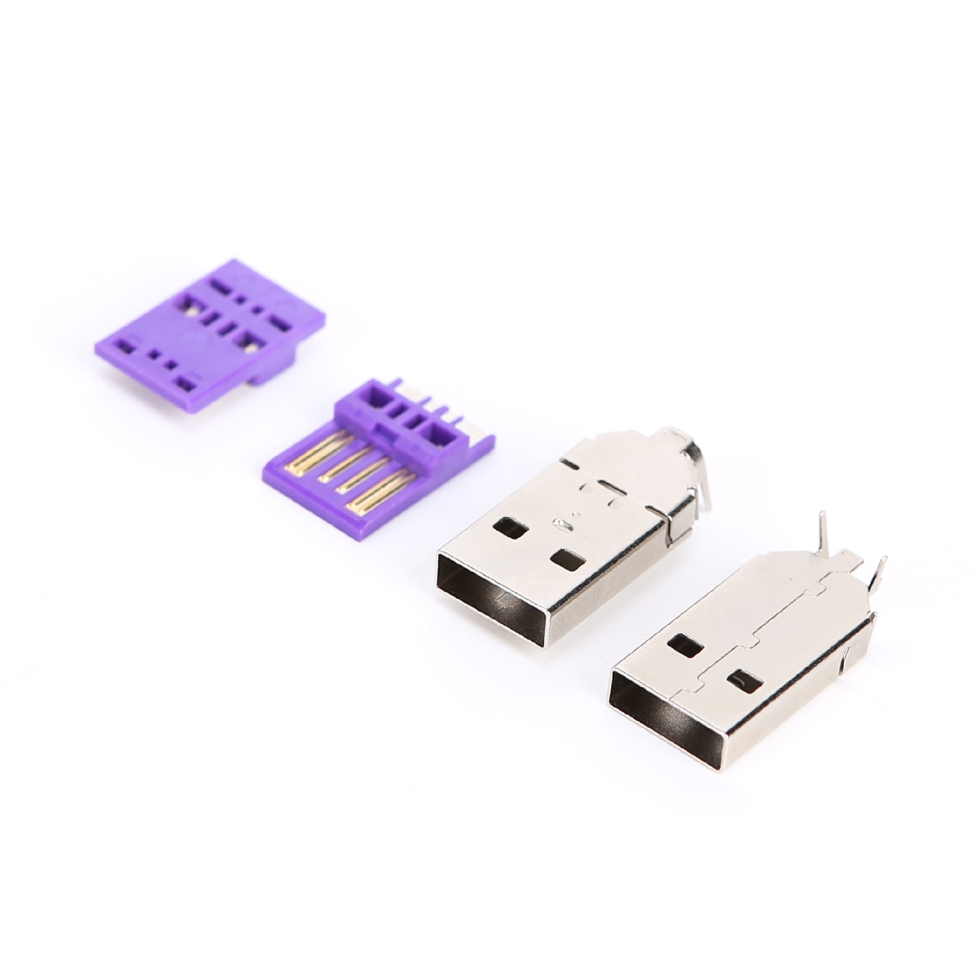 B09A99/S09A47 USB2.0 AM 二件式 无凹点 L25.5