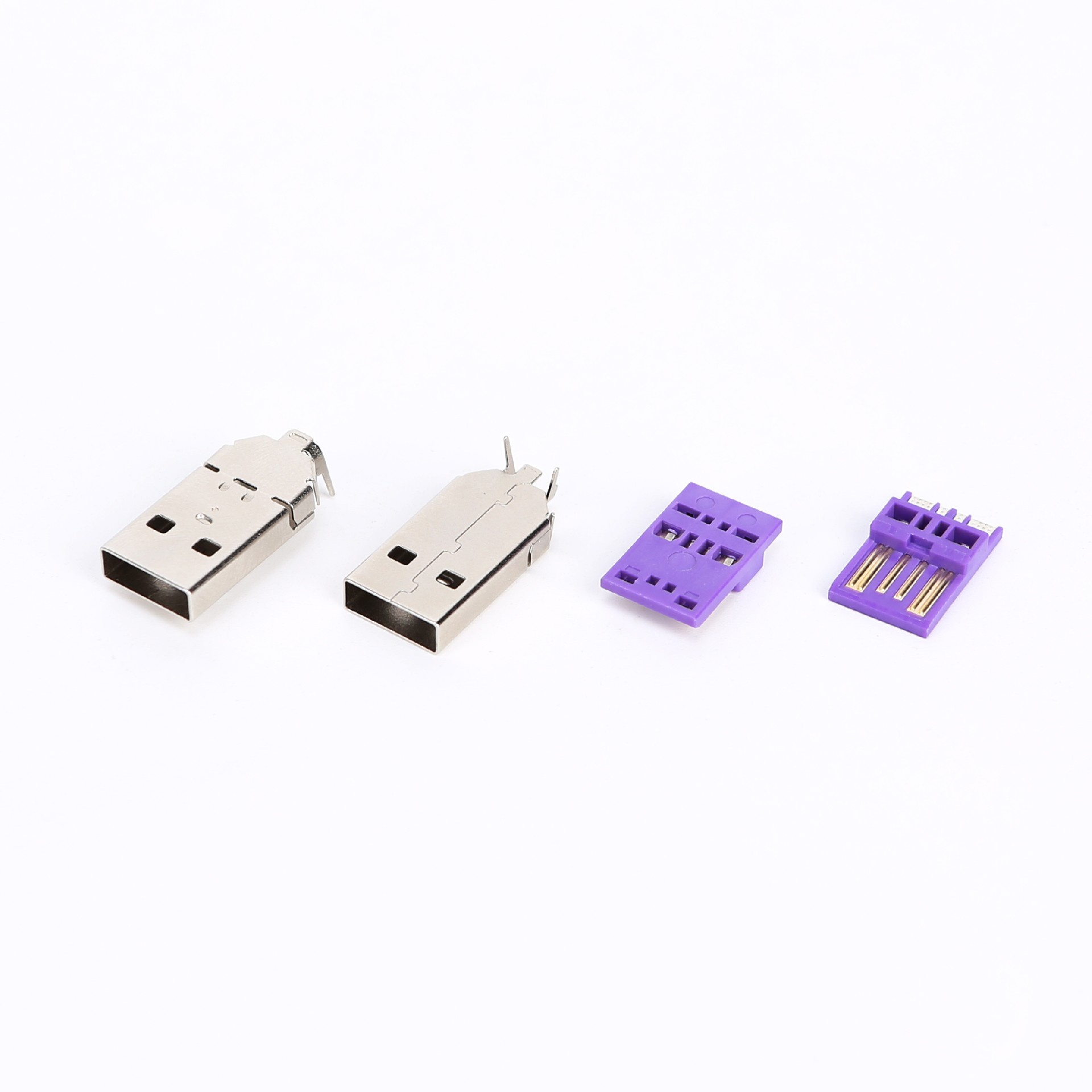 B09A99/S09A47 USB2.0 AM 二件式 无凹点 L25.5