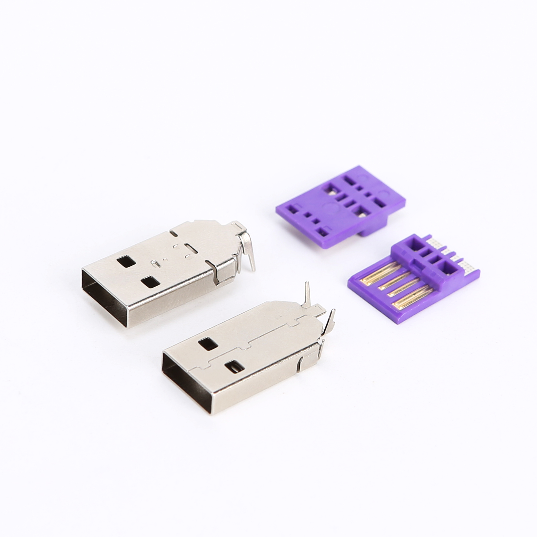 B09A99/S09A47 USB2.0 AM 二件式 无凹点 L25.5