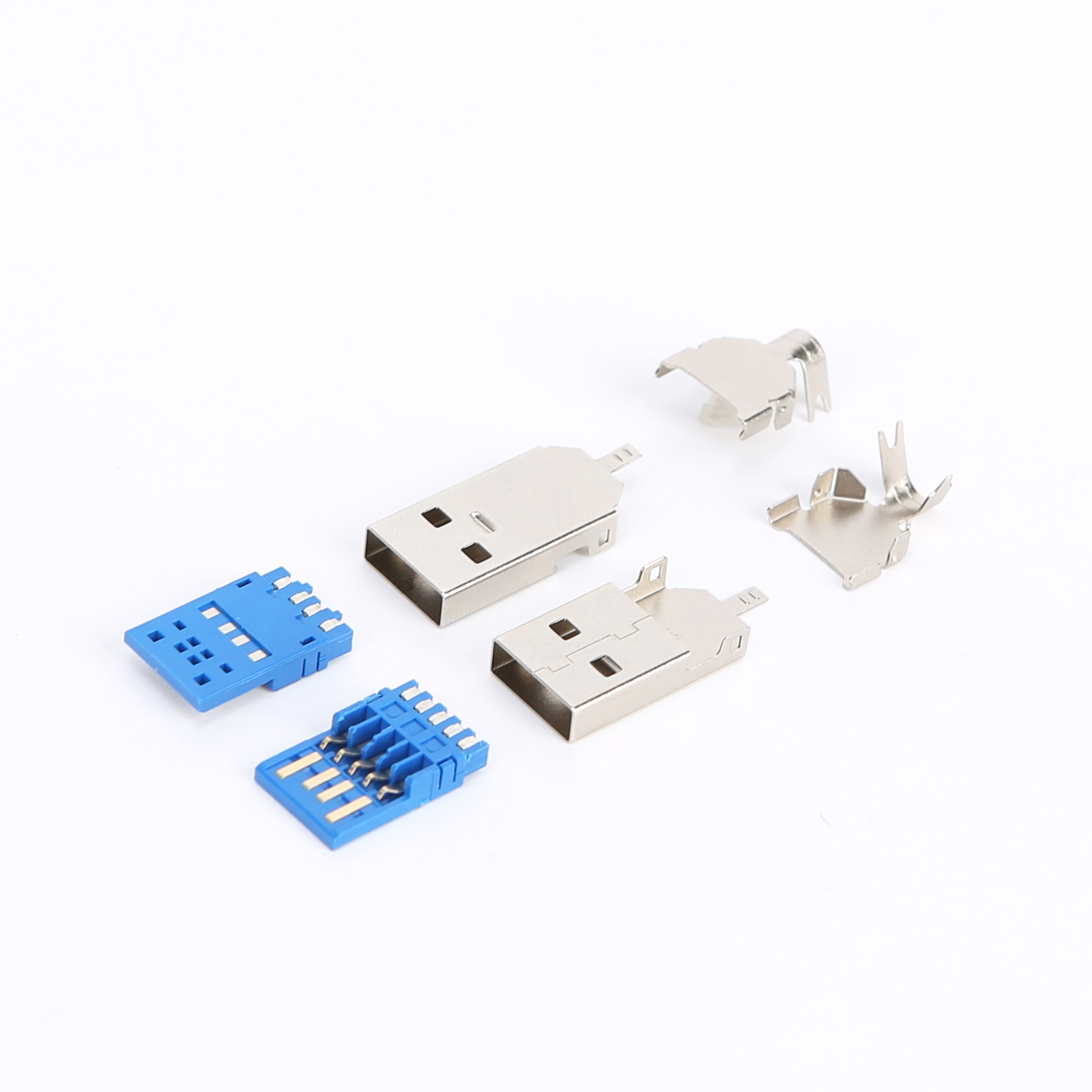 B13W31 USB3.0 AM/MD 焊线三件套 L=36.7