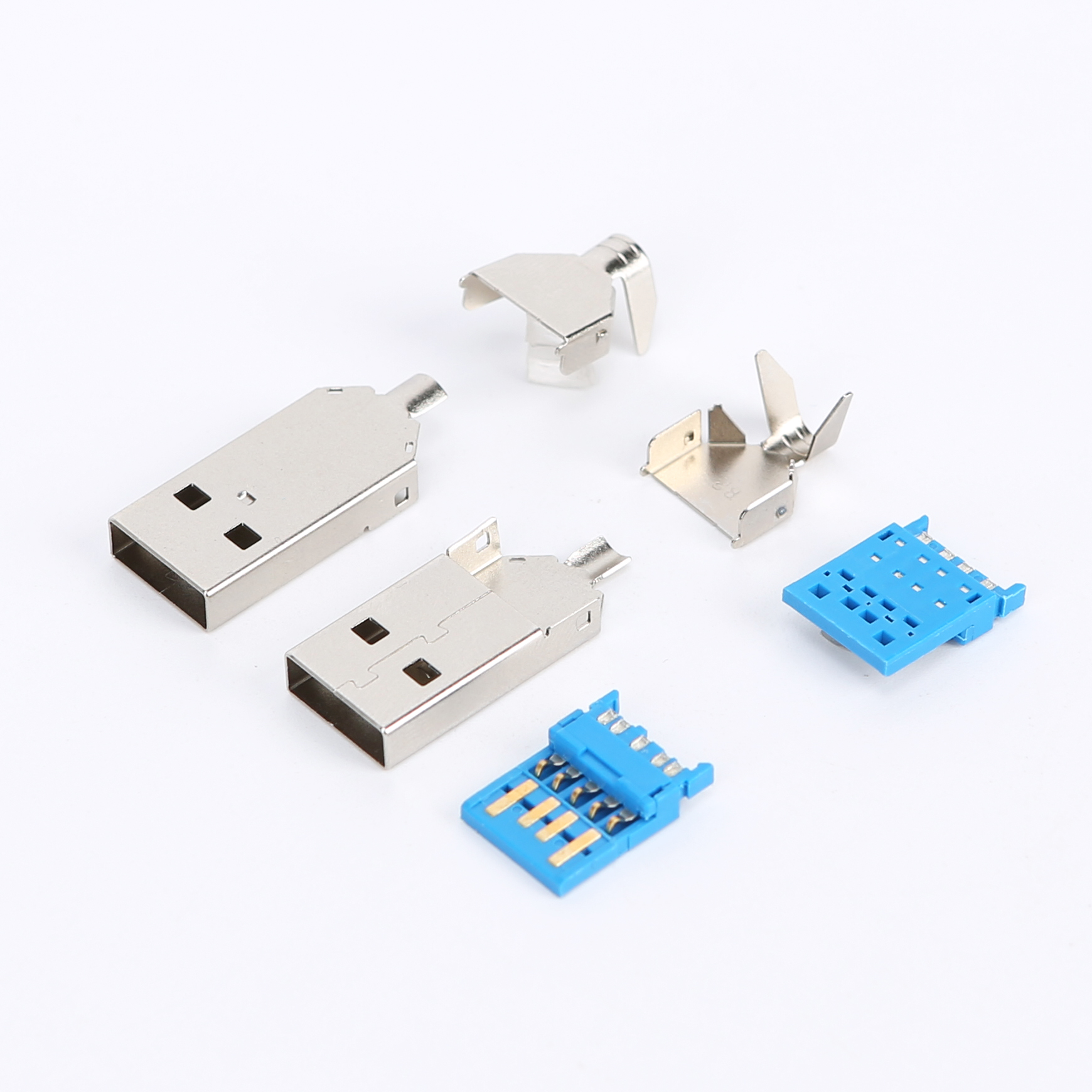 B13W01 USB3.0 AM/MD 焊线三件式 10Gbps