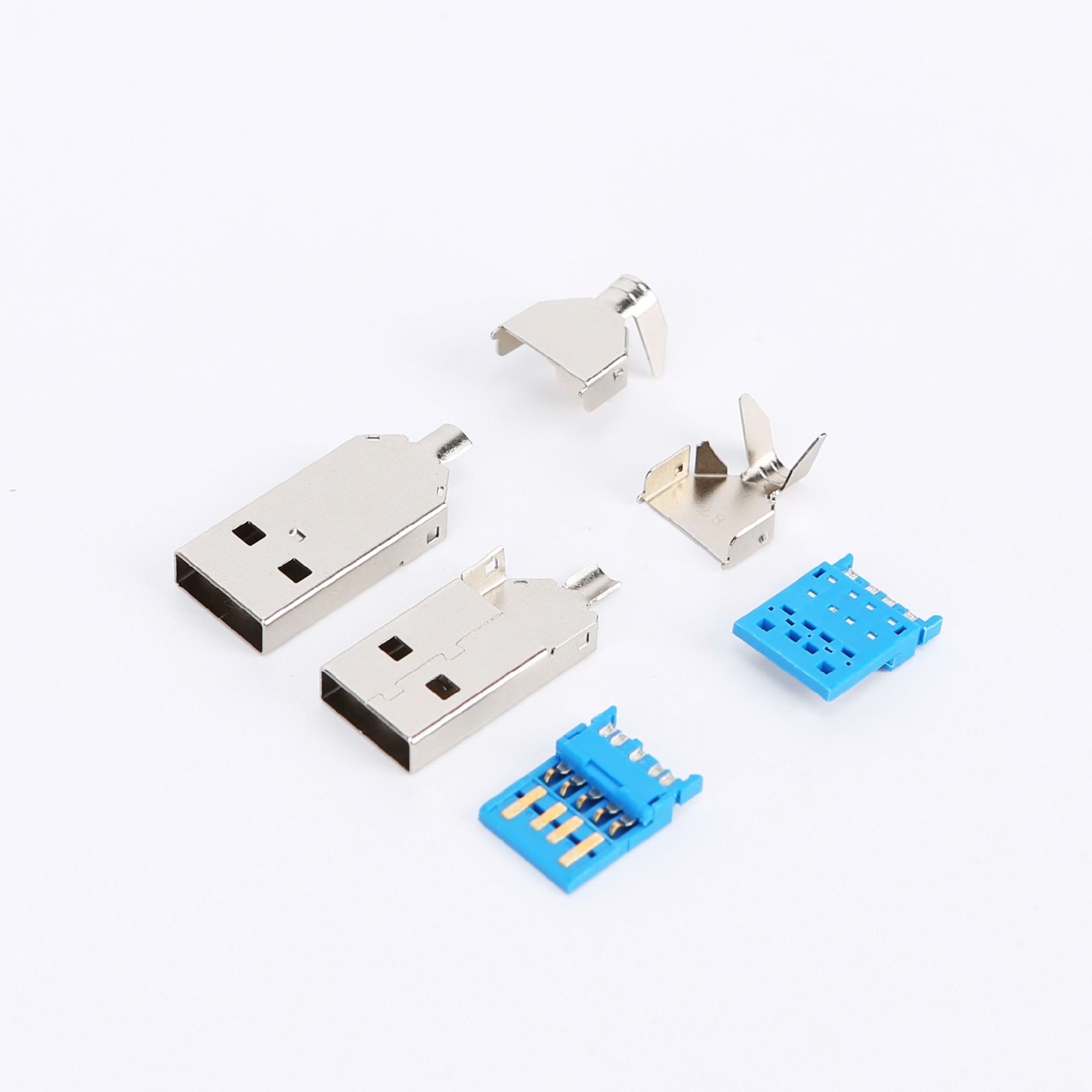 B13W01 USB3.0 AM/MD 焊线三件式 10Gbps