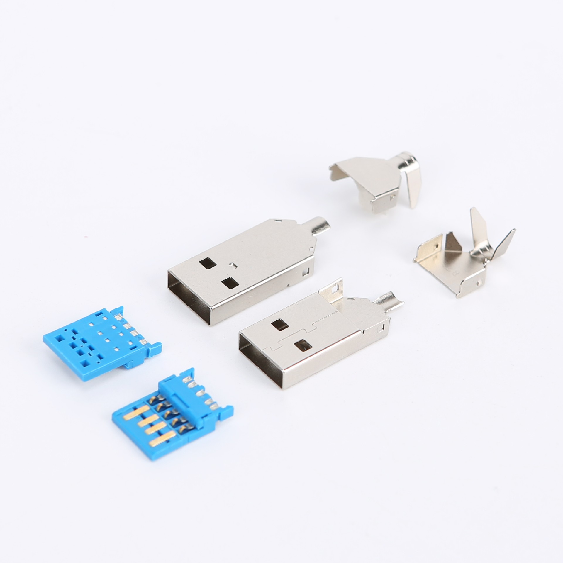 B13W01 USB3.0 AM/MD 焊线三件式 10Gbps